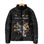 Custom Rugby Southern Hemisphere Padded Jacket Argentina AUNZ South Africa Mascot Black - Aussie Hoodie