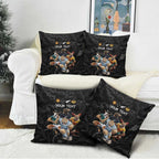 Custom Rugby Southern Hemisphere Pillow Cover Argentina AUNZ South Africa Mascot Black - Aussie Hoodie
