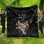 Custom Rugby Southern Hemisphere Quilt Argentina AUNZ South Africa Mascot Black - Aussie Hoodie