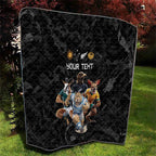 Custom Rugby Southern Hemisphere Quilt Argentina AUNZ South Africa Mascot Black - Aussie Hoodie