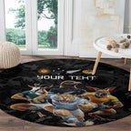 Custom Rugby Southern Hemisphere Round Carpet Argentina AUNZ South Africa Mascot Black - Aussie Hoodie
