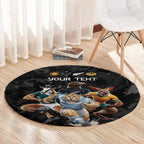 Custom Rugby Southern Hemisphere Round Carpet Argentina AUNZ South Africa Mascot Black - Aussie Hoodie