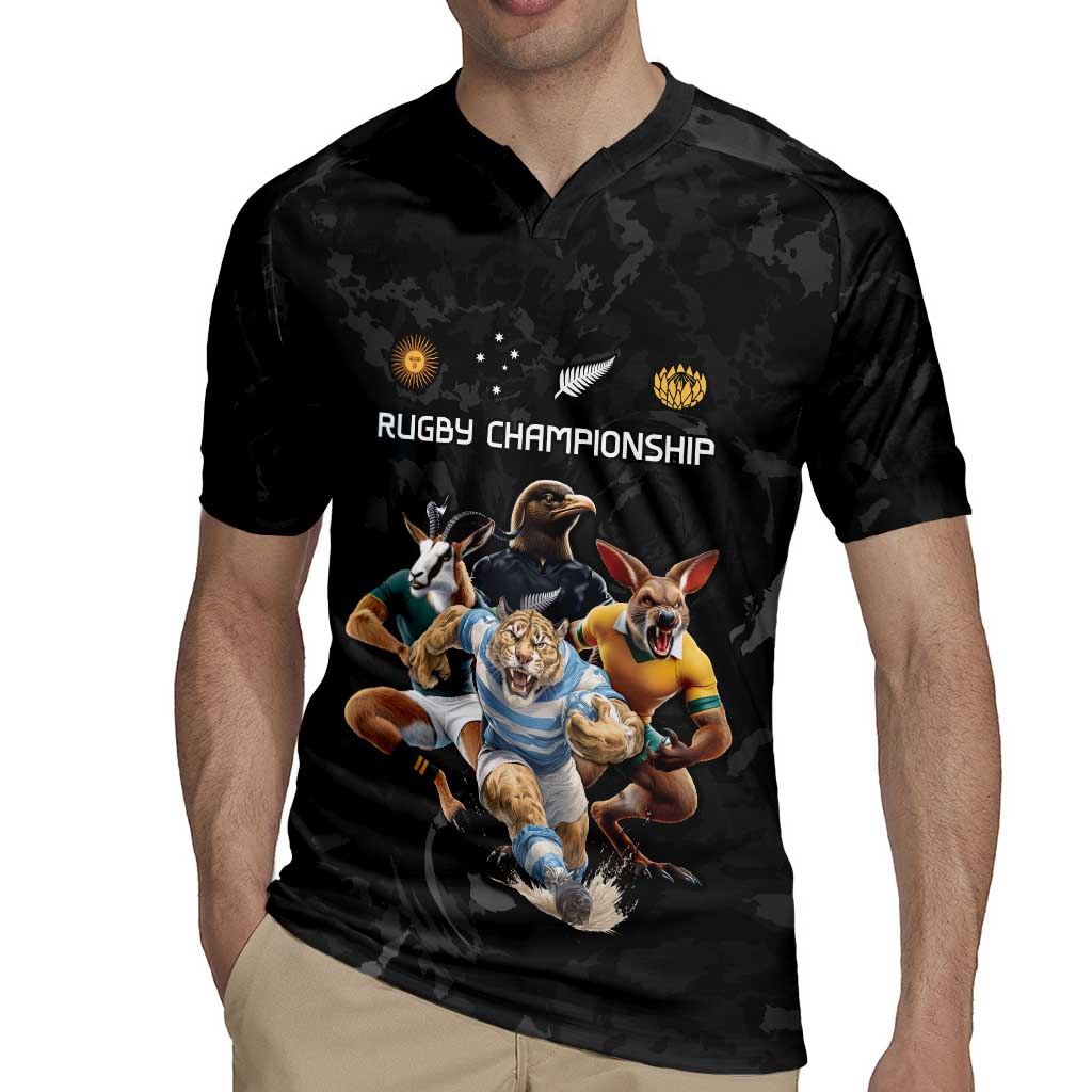 Custom Rugby Southern Hemisphere Rugby Jersey Argentina AUNZ South Africa Mascot Black - Aussie Hoodie