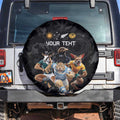 Custom Rugby Southern Hemisphere Spare Tire Cover Argentina AUNZ South Africa Mascot Black - Aussie Hoodie
