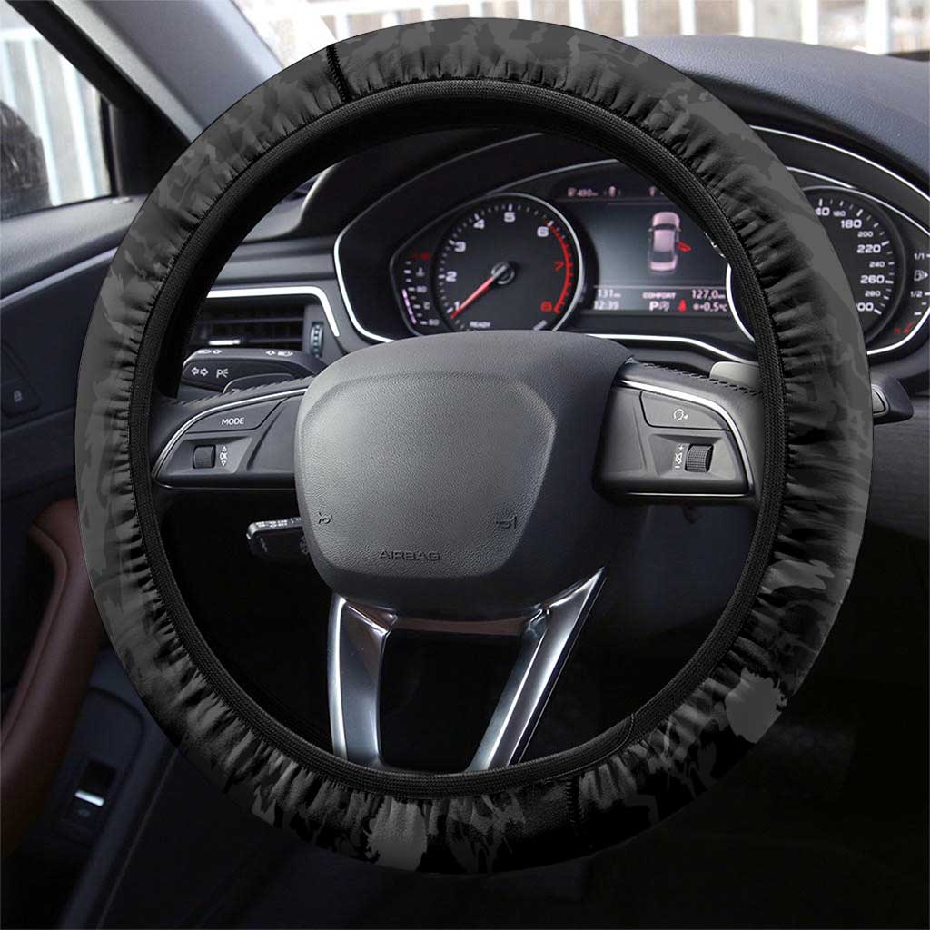 Rugby Southern Hemisphere Steering Wheel Cover Argentina AUNZ South Africa Mascot Black - Aussie Hoodie
