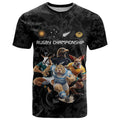 Custom Rugby Southern Hemisphere T Shirt Argentina AUNZ South Africa Mascot Black - Aussie Hoodie