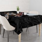 Custom Rugby Southern Hemisphere Tablecloth Argentina AUNZ South Africa Mascot Black - Aussie Hoodie