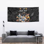 Custom Rugby Southern Hemisphere Tapestry Argentina AUNZ South Africa Mascot Black - Aussie Hoodie