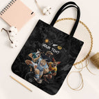 Custom Rugby Southern Hemisphere Tote Bag Argentina AUNZ South Africa Mascot Black - Aussie Hoodie