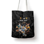 Custom Rugby Southern Hemisphere Tote Bag Argentina AUNZ South Africa Mascot Black - Aussie Hoodie