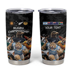 Custom Rugby Southern Hemisphere Tumbler Cup Argentina AUNZ South Africa Mascot Black - Aussie Hoodie
