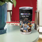Custom Rugby Southern Hemisphere Tumbler Cup Argentina AUNZ South Africa Mascot Black - Aussie Hoodie