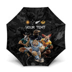 Custom Rugby Southern Hemisphere Umbrella Argentina AUNZ South Africa Mascot Black - Aussie Hoodie
