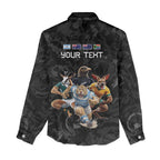 Custom Rugby Southern Hemisphere Women Casual Shirt Argentina AUNZ South Africa Mascot Black - Aussie Hoodie