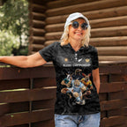 Custom Rugby Southern Hemisphere Women Polo Shirt Argentina AUNZ South Africa Mascot Black - Aussie Hoodie