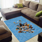 Custom Rugby Southern Hemisphere Area Rug Argentina AUNZ South Africa Mascot Blue - Aussie Hoodie