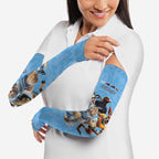 Custom Rugby Southern Hemisphere Arm Sleeves Argentina AUNZ South Africa Mascot Blue - Aussie Hoodie