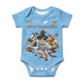 Custom Rugby Southern Hemisphere Baby Onesie Argentina AUNZ South Africa Mascot Blue