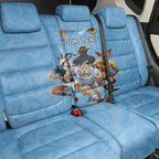 Custom Rugby Southern Hemisphere Back Car Seat Cover Argentina AUNZ South Africa Mascot Blue - Aussie Hoodie