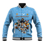 Custom Rugby Southern Hemisphere Baseball Jacket Argentina AUNZ South Africa Mascot Blue - Aussie Hoodie