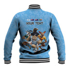 Custom Rugby Southern Hemisphere Baseball Jacket Argentina AUNZ South Africa Mascot Blue - Aussie Hoodie