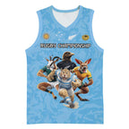 Custom Rugby Southern Hemisphere Basketball Jersey Argentina AUNZ South Africa Mascot Blue - Aussie Hoodie