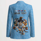 Custom Rugby Southern Hemisphere Blazer Argentina AUNZ South Africa Mascot Blue - Aussie Hoodie
