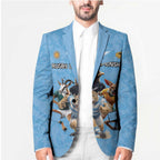 Custom Rugby Southern Hemisphere Blazer Argentina AUNZ South Africa Mascot Blue - Aussie Hoodie