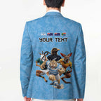 Custom Rugby Southern Hemisphere Blazer Argentina AUNZ South Africa Mascot Blue - Aussie Hoodie