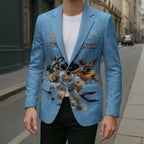 Custom Rugby Southern Hemisphere Blazer Argentina AUNZ South Africa Mascot Blue - Aussie Hoodie