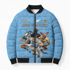 Custom Rugby Southern Hemisphere Bomber Puffer Jacket Argentina AUNZ South Africa Mascot Blue - Aussie Hoodie