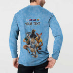 Custom Rugby Southern Hemisphere Button Sweatshirt Argentina AUNZ South Africa Mascot Blue - Aussie Hoodie