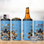 Custom Rugby Southern Hemisphere 4 in 1 Can Cooler Tumbler Argentina AUNZ South Africa Mascot Blue - Aussie Hoodie
