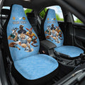 Custom Rugby Southern Hemisphere Car Seat Cover Argentina AUNZ South Africa Mascot Blue - Aussie Hoodie