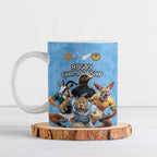 Custom Rugby Southern Hemisphere Ceramic Mug Argentina AUNZ South Africa Mascot Blue - Aussie Hoodie