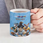 Custom Rugby Southern Hemisphere Ceramic Mug Argentina AUNZ South Africa Mascot Blue - Aussie Hoodie
