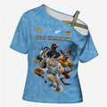 Custom Rugby Southern Hemisphere Cross Shoulder Shirt Argentina AUNZ South Africa Mascot Blue - Aussie Hoodie