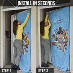 Custom Rugby Southern Hemisphere Door Cover Argentina AUNZ South Africa Mascot Blue - Aussie Hoodie