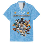 Custom Rugby Southern Hemisphere Family Matching Short Sleeve Bodycon Dress and Hawaiian Shirt Argentina AUNZ South Africa Mascot Blue - Aussie Hoodie