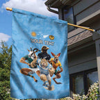 Custom Rugby Southern Hemisphere Garden Flag Argentina AUNZ South Africa Mascot Blue - Aussie Hoodie