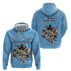 Custom Rugby Southern Hemisphere Hoodie Argentina AUNZ South Africa Mascot Blue - Aussie Hoodie