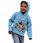 Custom Rugby Southern Hemisphere Kid Hoodie Argentina AUNZ South Africa Mascot Blue - Aussie Hoodie