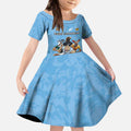 Custom Rugby Southern Hemisphere Kid Short Sleeve Dress Argentina AUNZ South Africa Mascot Blue - Aussie Hoodie