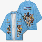 Custom Rugby Southern Hemisphere Kimono Argentina AUNZ South Africa Mascot Blue - Aussie Hoodie
