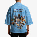Custom Rugby Southern Hemisphere Kimono Argentina AUNZ South Africa Mascot Blue - Aussie Hoodie