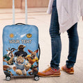 Custom Rugby Southern Hemisphere Luggage Cover Argentina AUNZ South Africa Mascot Blue - Aussie Hoodie