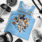 Custom Rugby Southern Hemisphere Men Tank Top Argentina AUNZ South Africa Mascot Blue - Aussie Hoodie