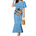 Custom Rugby Southern Hemisphere Mermaid Dress Argentina AUNZ South Africa Mascot Blue - Aussie Hoodie