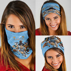 Custom Rugby Southern Hemisphere Neck Gaiter Argentina AUNZ South Africa Mascot Blue - Aussie Hoodie