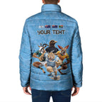 Custom Rugby Southern Hemisphere Padded Jacket Argentina AUNZ South Africa Mascot Blue - Aussie Hoodie